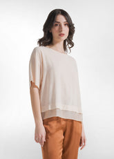 BLUSA IN MUSSOLA DI VISCOSA ROSA - LIGHT PINK | DEHA