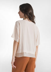 BLUSA IN MUSSOLA DI VISCOSA ROSA - LIGHT PINK | DEHA