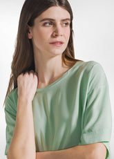 VISCOSE MUSLIN BLOUSE - GREEN - WATER GREEN | DEHA