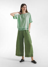 VISCOSE MUSLIN BLOUSE - GREEN - WATER GREEN | DEHA