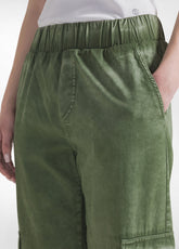 FADED TWILL CARGO PANTS - GREEN - BOTTLE GREEN | DEHA