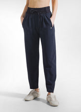 LINEN TRIMS SWEATPANTS - BLUE - BLUE NIGHT | DEHA