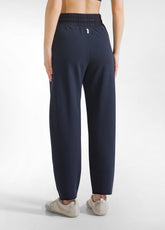 LINEN TRIMS SWEATPANTS - BLUE - BLUE NIGHT | DEHA