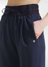 LINEN TRIMS SWEATPANTS - BLUE - BLUE NIGHT | DEHA