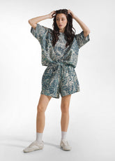 ALLOVER SEERSUCKER BLOUSE - BLUE - Shirts & Blouses - Outlet | DEHA