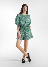 ALLOVER SEERSUCKER SHORTS - GREEN - Bermuda shorts - Outlet | DEHA