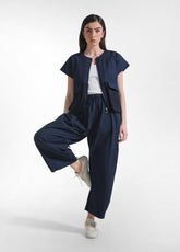 PARACHUTE POPLIN BAGGY PANTS - BLUE - Pants - Outlet | DEHA