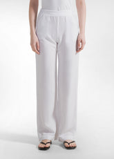 LINEN LYOCELL STRAIGHT PANTS - WHITE - WHITE | DEHA