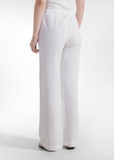 LINEN LYOCELL STRAIGHT PANTS - WHITE - WHITE | DEHA