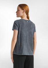 MARBLED EFFECT T-SHIRT - BLACK - BLACK | DEHA