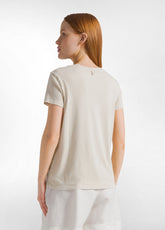 MARBLED EFFECT T-SHIRT - BEIGE - BEIGE | DEHA