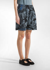 ALLOVER POPLIN BERMUDA - BLACK - BLACK | DEHA