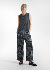 ALLOVER POPLIN RELAXED PANTS - BLACK - Pants - Outlet | DEHA
