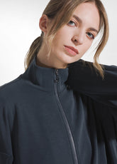 FELPA CON ZIP IN MODAL SOFT TOUCH NERO - BLACK | DEHA