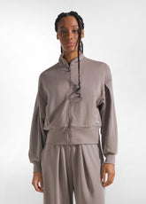 SOFT TOUCH MODAL SWEATSHIRT MIT ZIP GRAU - Strickwaren - Outlet | DEHA