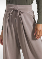 PANTALONE PALAZZO IN MODAL SOFT TOUCH TORTORA - TAUPE | DEHA