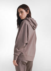 MILAN STITCH HOODIE MIT REISSVERSCHLUSS UND GRAUER KAPUZE - DOVE GREY | DEHA