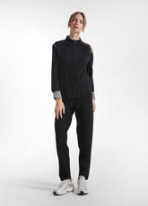 MAGLIA BICOLORE CON COLLO TARTARUGA NERO - BLACK | DEHA
