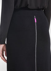 BLACK TWO-TONE WRAP SKIRT - Dresses, skirts, and suits - Outlet | DEHA