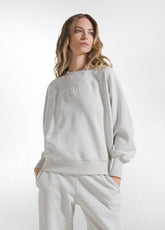 SWEATSHIRT MIT RUNDHALSAUSSCHNITT AUS WEISSEM LUREX - Strickwaren - Outlet | DEHA