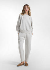SWEATSHIRT MIT RUNDHALSAUSSCHNITT AUS WEISSEM LUREX - Strickwaren - Outlet | DEHA