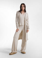 BEIGE CASHMERE BLEND KNIT VEST - BEIGE MELANGE | DEHA