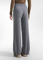 GREY CASHMERE BLEND KNITTED TROUSERS - Pants - Outlet | DEHA