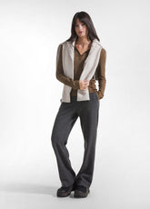 BROWN CASHMERE BLEND LONG-SLEEVED SERAFINO T-SHIRT - T-shirts - Outlet | DEHA