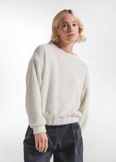 WEISSES SWEATSHIRT MIT RUNDHALSAUSSCHNITT - Strickwaren - Outlet | DEHA