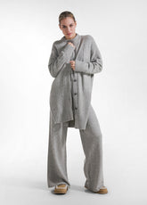 CARDIGAN IN LANA LUREX GRIGIO - GREY MELANGE | DEHA