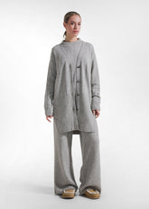 LUREX-WOLL-CARDIGAN - GRAU - GREY MELANGE | DEHA
