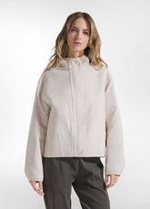 WHITE WOOL AND NYLON BOMBER - Jacket - Outlet | DEHA