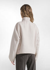BOMBER IN LANA E NYLON BIANCO - SALT WHITE | DEHA