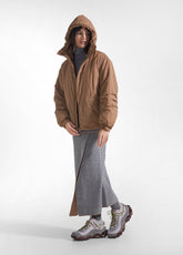 GEWATTETE NYLONJACKE MIT KAPUZE BRAUN - CAMEL BROWN | DEHA