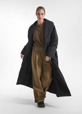 CAPPOTTO LUNGO IN NYLON NERO - BLACK | DEHA