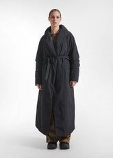 CAPPOTTO LUNGO IN NYLON NERO - BLACK | DEHA