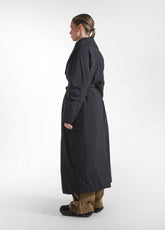 CAPPOTTO LUNGO IN NYLON NERO - BLACK | DEHA