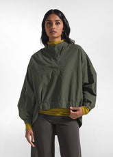 BLUSA IN POPELINE VERDE - CAMO GREEN | DEHA