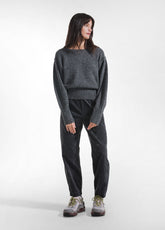 PANTALONE DRITTO IN VELLUTO STRETCH GRIGIO - Pantaloni - Outlet | DEHA