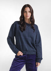 BLUE JACQUARD SWEATSHIRT - Outlet | DEHA