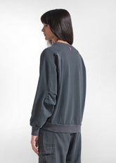 KLASSISCHES SWEATSHIRT MIT RUNDHALSAUSSCHNITT GRAU - LEAD | DEHA