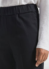 PANTALONE DRITTO CON RISVOLTO NERO - BLACK | DEHA