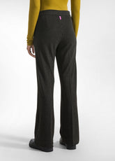PANTALONE SIGARETTA GESSATO NERO - BLACK | DEHA
