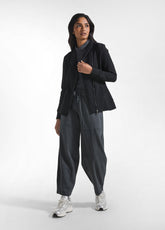 GIACCA BIKER IN JACQUARD SPINA DI PESCE NERO - BLACK | DEHA