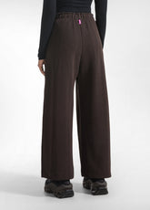 PANTALONE AMPIO IN JACQUARD SPINA DI PESCE MARRONE - HERRINGBONE BROWN | DEHA