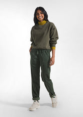 PANTALONE IN VELLUTO STRETCH VERDE - Pantaloni - Outlet | DEHA