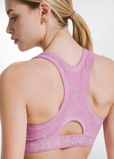 SET TOP SPORTIVO E LEGGINGS 7/8 EFFETTO FADE ROSA - | DEHA