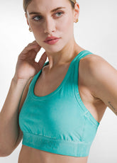 SET TOP E PANTALONI AMPI EFFETTO FADE VERDE - | DEHA