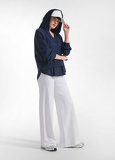 PANTALONI AMPI JERSEY STRETCH TINTA UNITA BIANCO - Pantaloni lunghi sportivi | DEHA