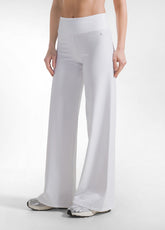 PANTALONI AMPI JERSEY STRETCH TINTA UNITA BIANCO - WHITE | DEHA